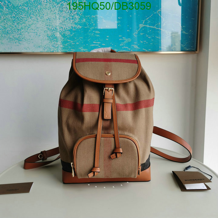 Burberry Bag-(Mirror)-Backpack- Code: DB3059 $: 195USD