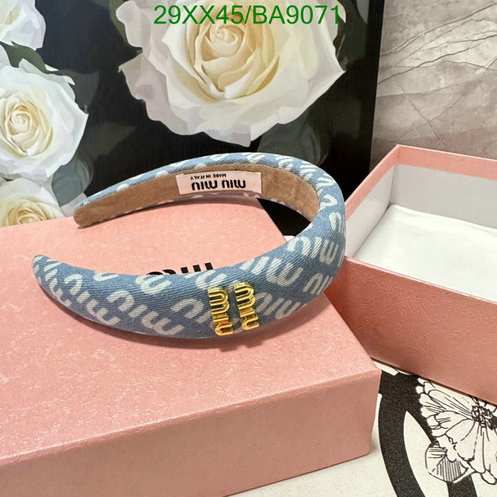 Headband-MIU MIU Code: BA9071 $: 29USD