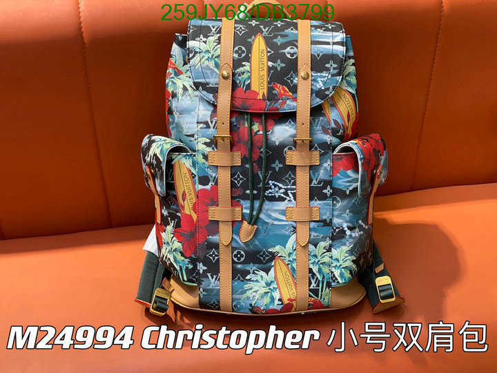 LV Bag-(Mirror)-Backpack- Code: DB3799 $: 259USD