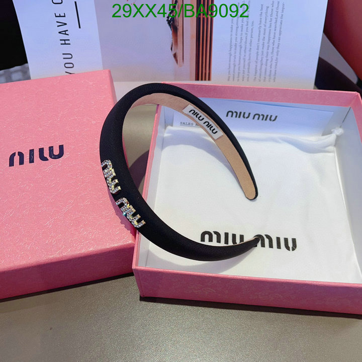 Headband-MIU MIU Code: BA9092 $: 29USD