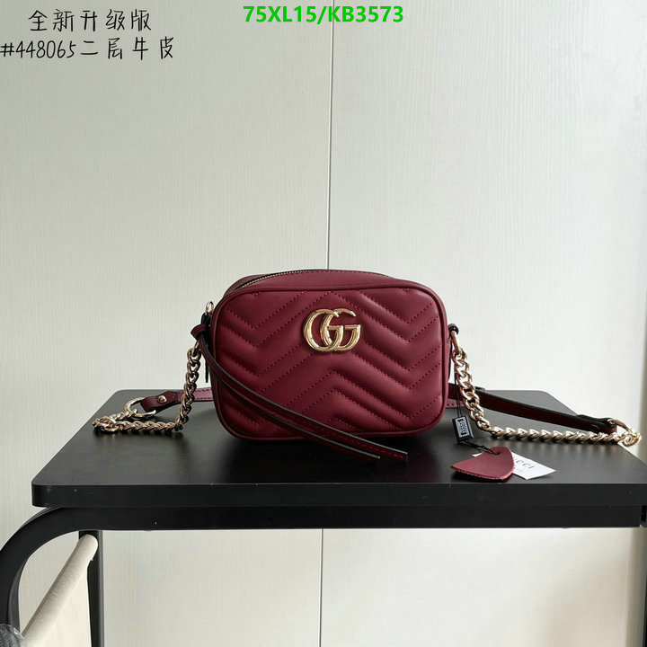 Gucci Bag-(4A)-Marmont Code: KB3573 $: 75USD