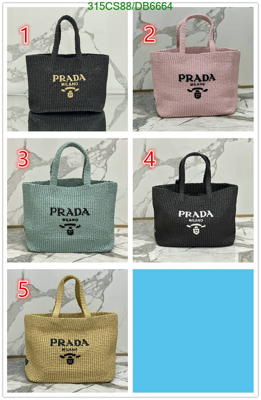 Prada Bag-(Mirror)-Handbag- Code: DB6664 $: 315USD