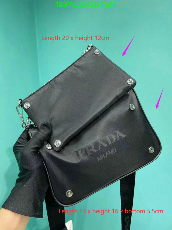 Prada Bag-(Mirror)-Crossbody- Code: DB7364 $: 189USD