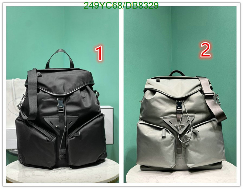 Prada Bag-(Mirror)-Backpack- Code: DB8329 $: 249USD