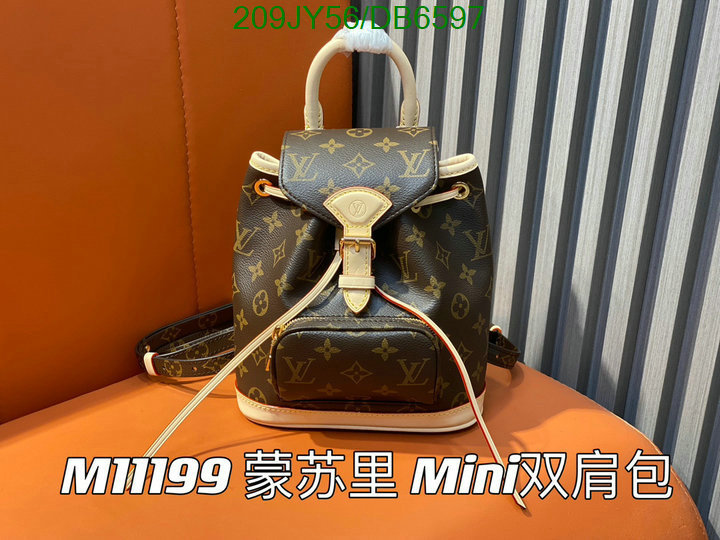 LV Bag-(Mirror)-Backpack- Code: DB6597 $: 209USD