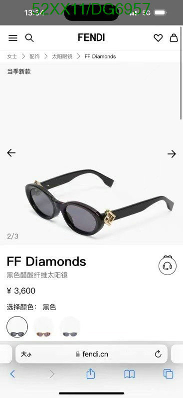 Glasses-Fendi Code: DG6957 $: 52USD