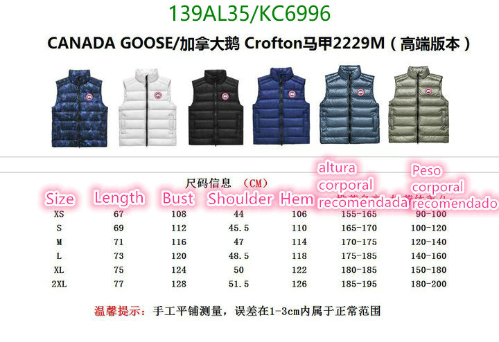 Down jacket Men-Canada Goose Code: KC6996 $: 139USD