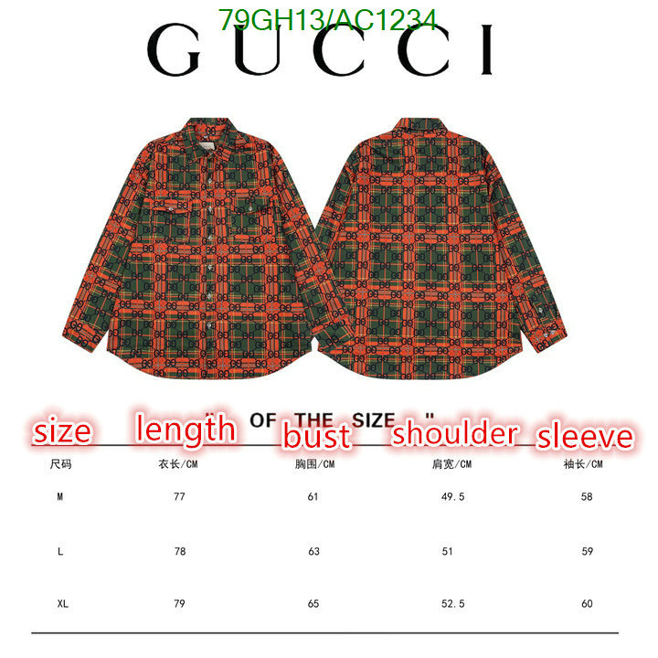 Clothing-Gucci Code: AC1234 $: 79USD