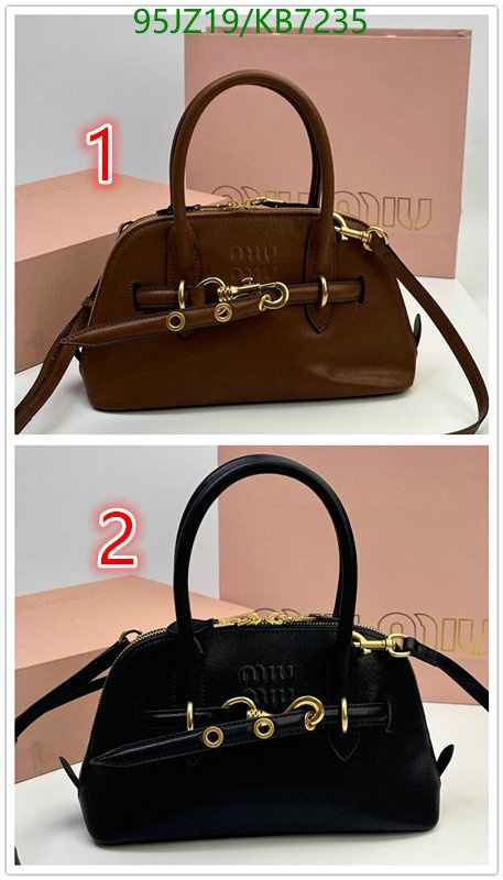 Miu Miu Bag-(Mirror)-Handbag- Code: KB7235 $: 95USD