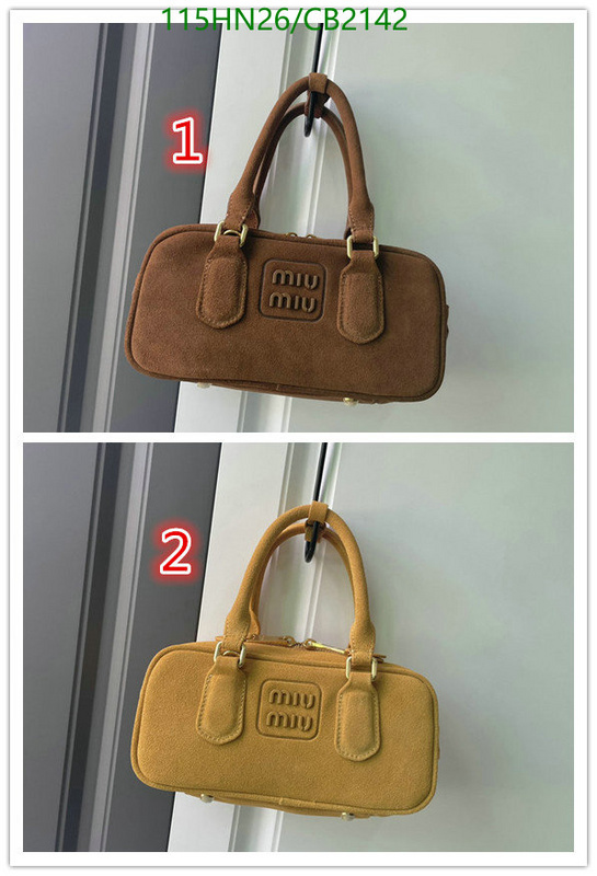 Miu Miu Bag-(4A)-Handbag- Code: CB2142 $: 115USD