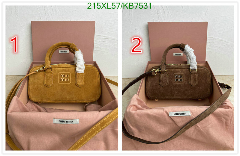 Miu Miu Bag-(Mirror)-Crossbody- Code: KB7531 $: 215USD