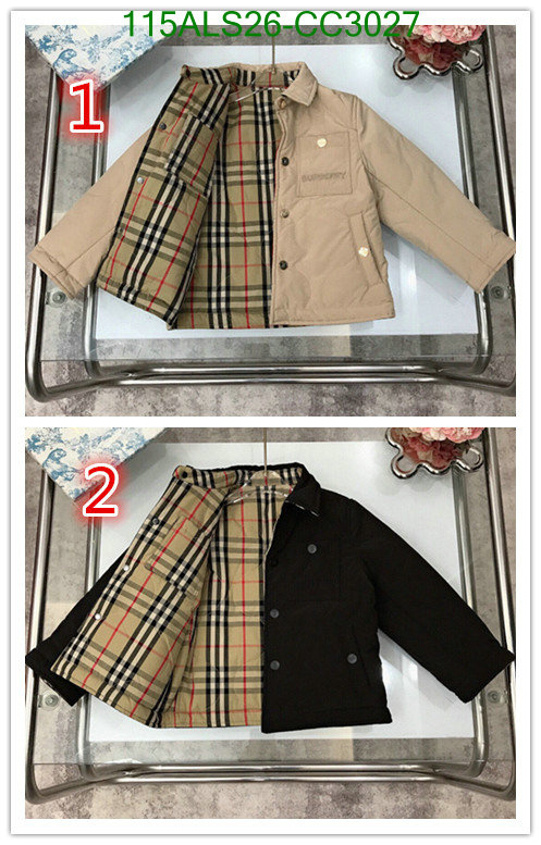 Kids Clothing-Burberry Code: CC3027 $: 115USD