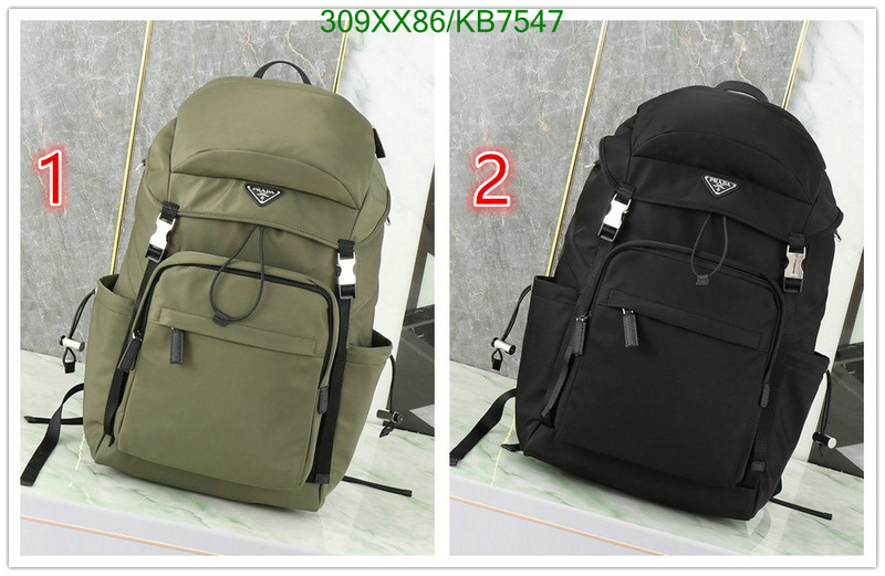 Prada Bag-(Mirror)-Backpack- Code: KB7547 $: 309USD