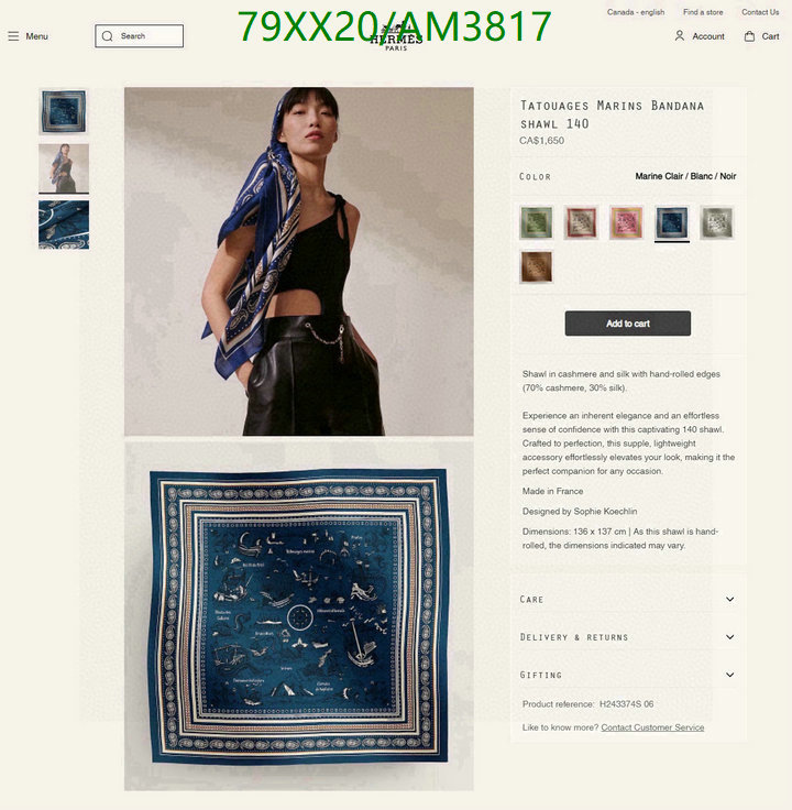 Scarf-Hermes Code: AM3817 $: 79USD