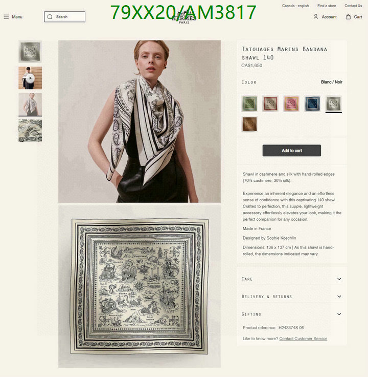 Scarf-Hermes Code: AM3817 $: 79USD