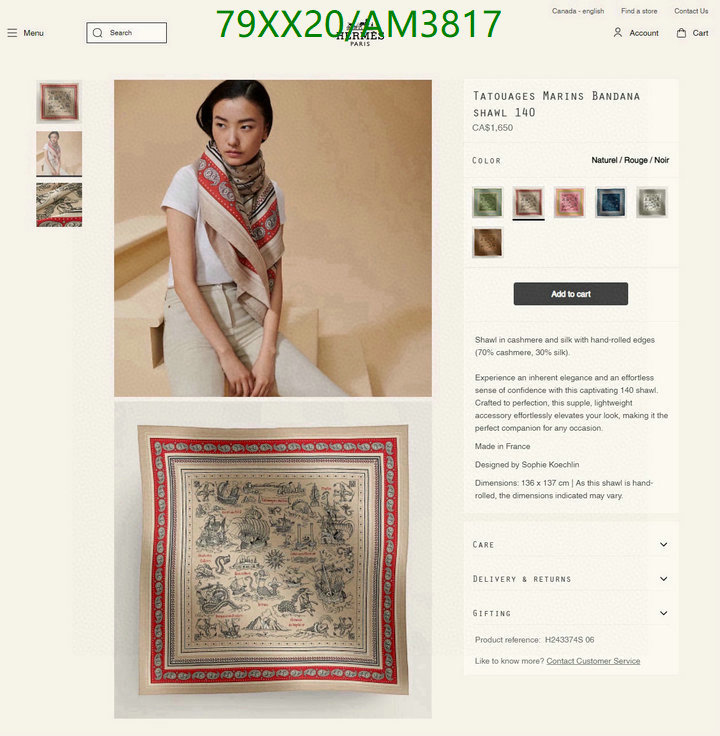 Scarf-Hermes Code: AM3817 $: 79USD