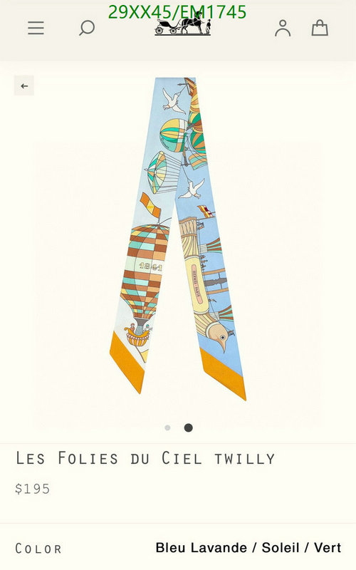 Scarf-Hermes Code: EM1745 $: 29USD