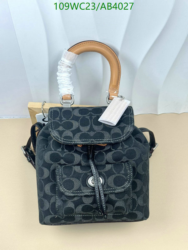 Coach Bag-(4A)-Backpack- Code: AB4027 $: 109USD