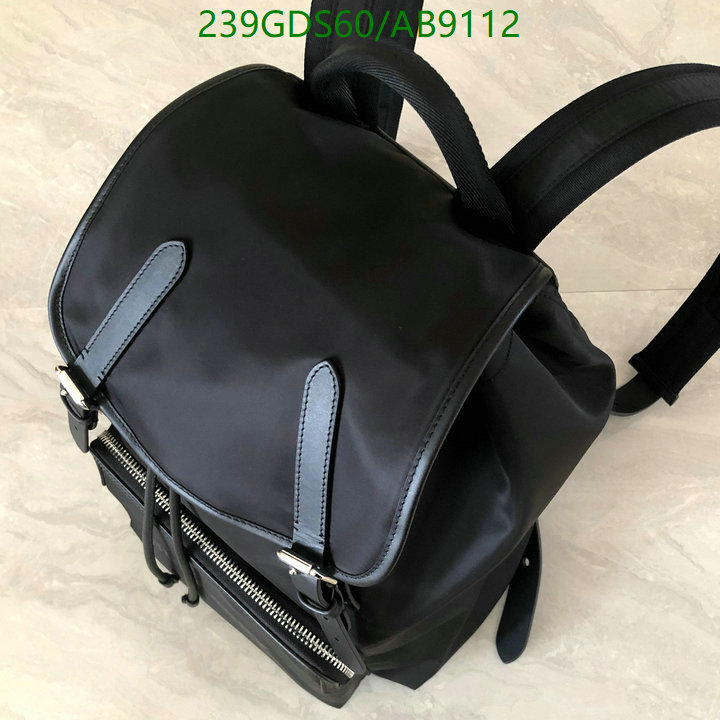 Burberry Bag-(Mirror)-Backpack- Code: AB9112 $: 239USD