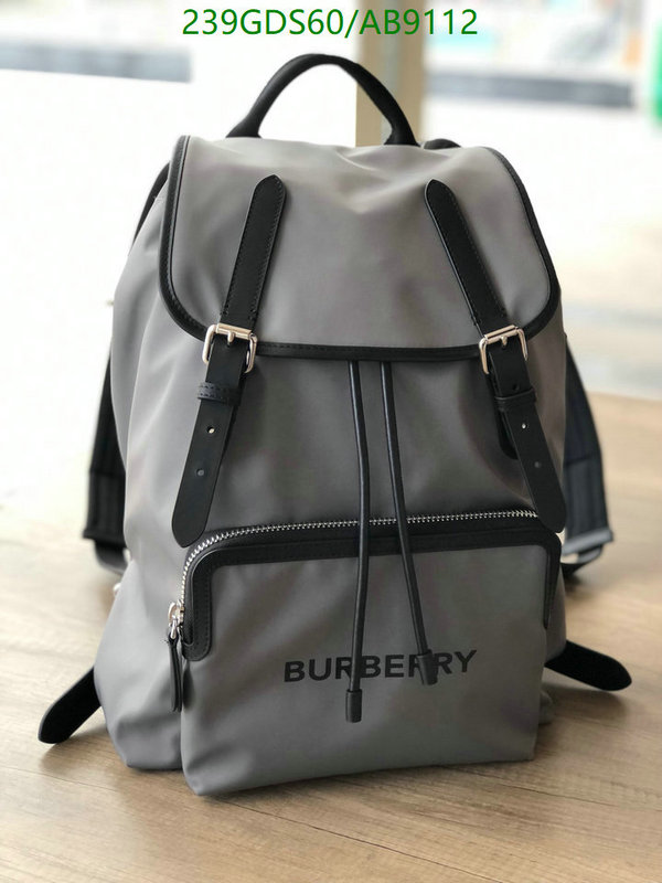 Burberry Bag-(Mirror)-Backpack- Code: AB9112 $: 239USD