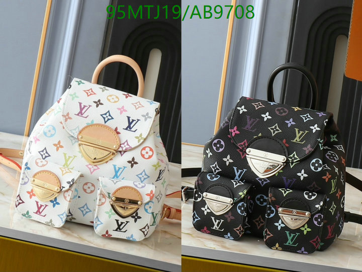 LV Bag-(4A)-Backpack- Code: AB9708 $: 95USD