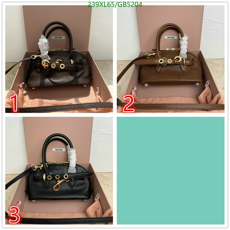 Miu Miu Bag-(Mirror)-Handbag- Code: GB5204 $: 239USD