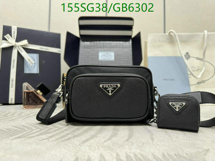 Prada Bag-(Mirror)-Crossbody- Code: GB6302 $: 155USD