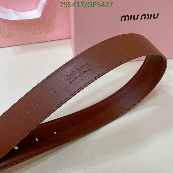 Belts-MIU MIU Code: GP5427 $: 79USD