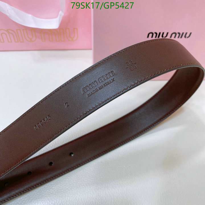 Belts-MIU MIU Code: GP5427 $: 79USD