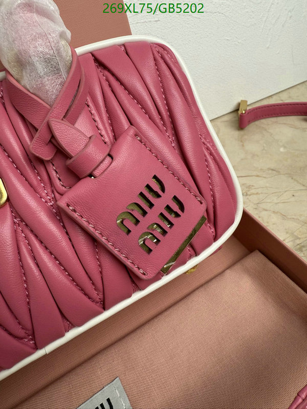 Miu Miu Bag-(Mirror)-Handbag- Code: GB5202 $: 269USD