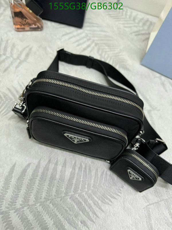 Prada Bag-(Mirror)-Crossbody- Code: GB6302 $: 155USD