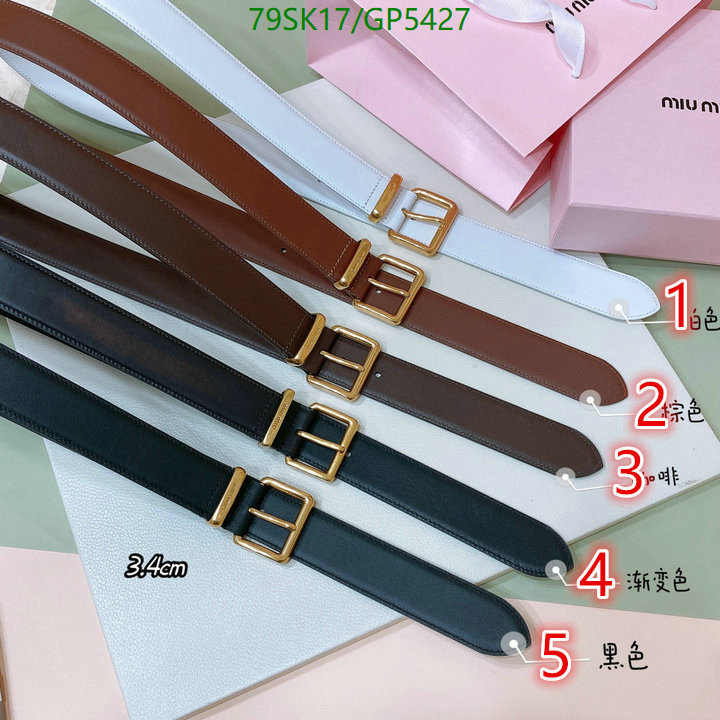 Belts-MIU MIU Code: GP5427 $: 79USD