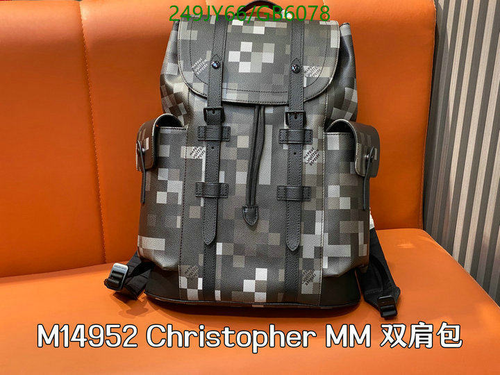 LV Bag-(Mirror)-Backpack- Code: GB6078 $: 249USD