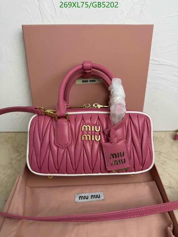 Miu Miu Bag-(Mirror)-Handbag- Code: GB5202 $: 269USD