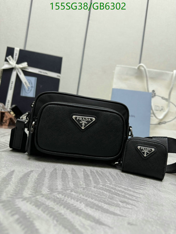 Prada Bag-(Mirror)-Crossbody- Code: GB6302 $: 155USD