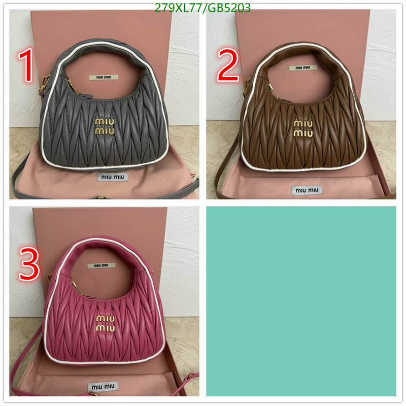 Miu Miu Bag-(Mirror)-Crossbody- Code: GB5203 $: 279USD