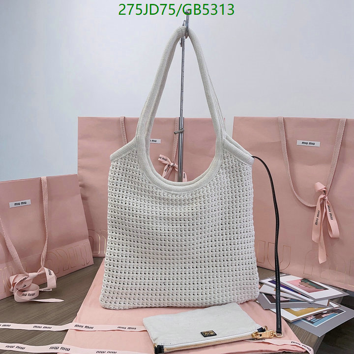 Miu Miu Bag-(Mirror)-Handbag- Code: GB5313 $: 275USD