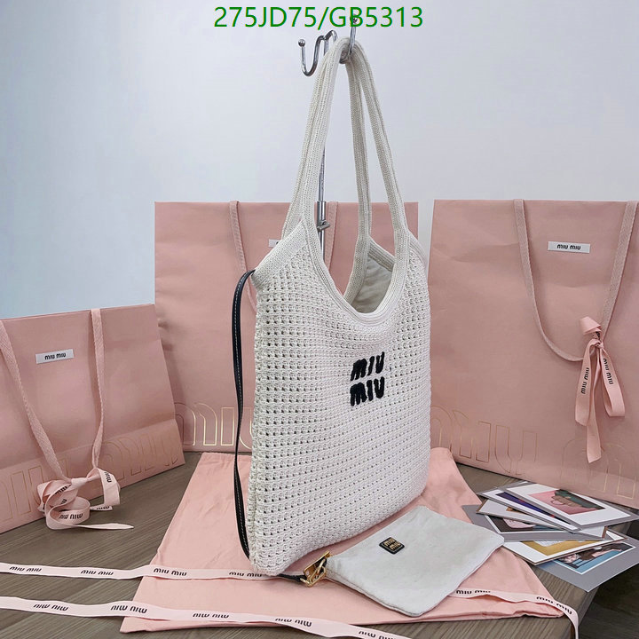 Miu Miu Bag-(Mirror)-Handbag- Code: GB5313 $: 275USD