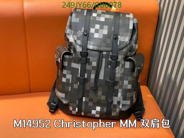 LV Bag-(Mirror)-Backpack- Code: GB6078 $: 249USD