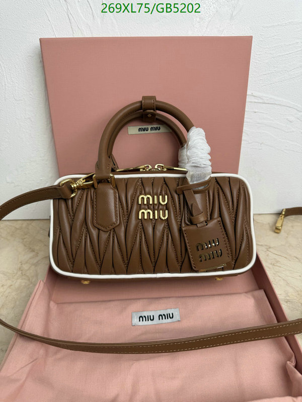 Miu Miu Bag-(Mirror)-Handbag- Code: GB5202 $: 269USD