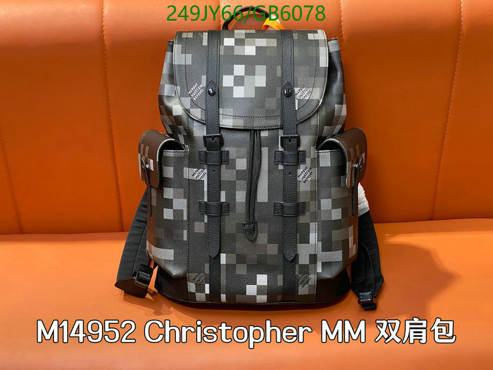 LV Bag-(Mirror)-Backpack- Code: GB6078 $: 249USD
