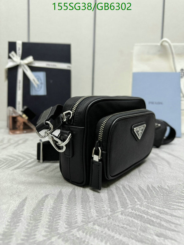 Prada Bag-(Mirror)-Crossbody- Code: GB6302 $: 155USD