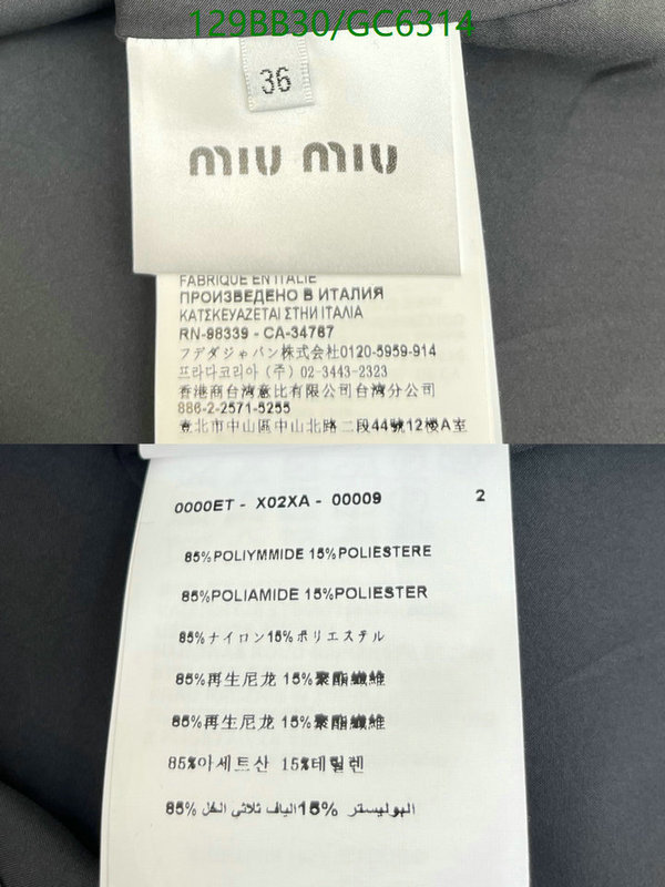 Clothing-MIUMIU Code: GC6314 $: 129USD