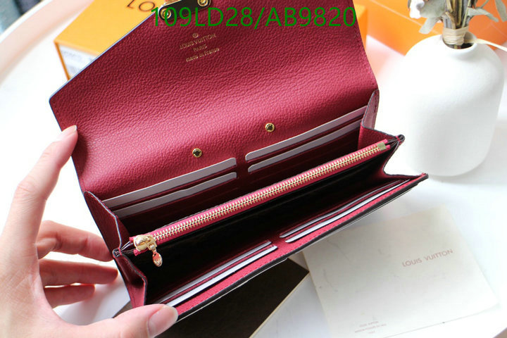 LV Bag-(Mirror)-Wallet- Code: AB9820 $: 109USD