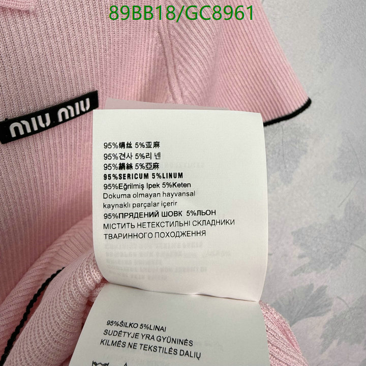Clothing-MIUMIU Code: GC8961 $: 89USD
