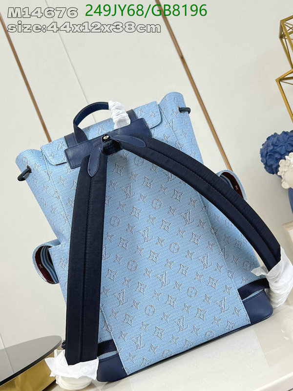 LV Bag-(Mirror)-Backpack- Code: GB8196 $: 249USD