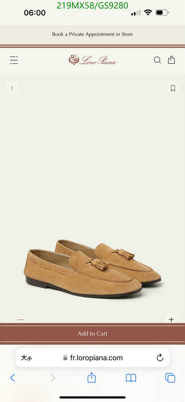 Men shoes-Loro Piana Code: GS9280 $: 219USD