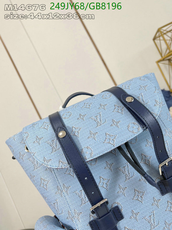 LV Bag-(Mirror)-Backpack- Code: GB8196 $: 249USD