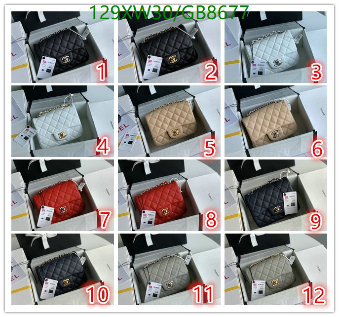 Chanel Bag-(Mirror)-Crossbody- Code: GB8677 $: 129USD