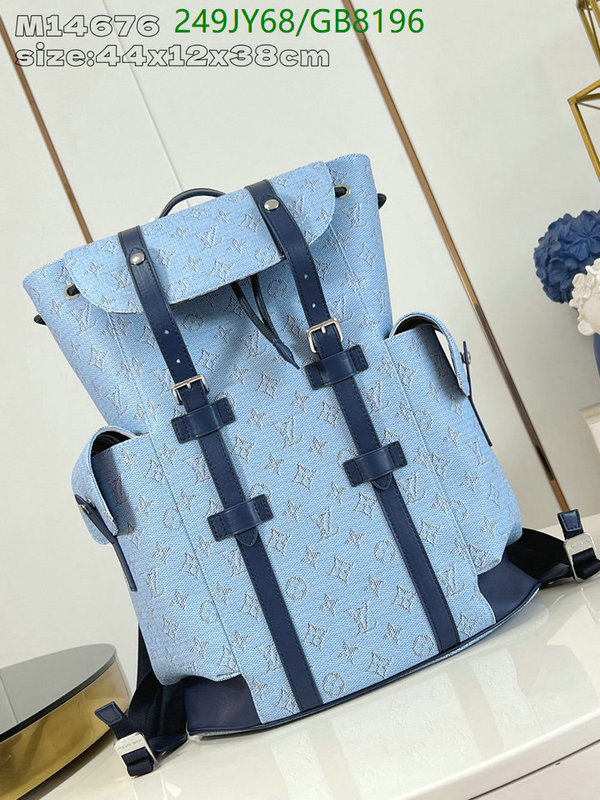 LV Bag-(Mirror)-Backpack- Code: GB8196 $: 249USD